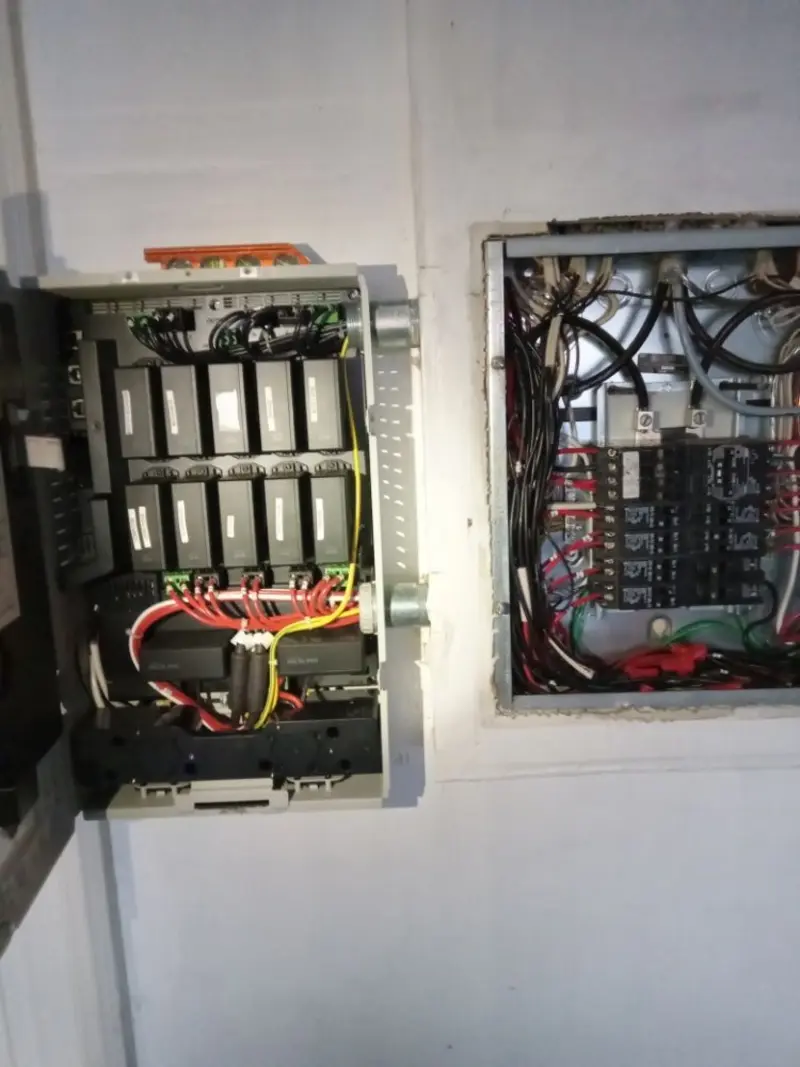 Electrical panel upgrade completed for Security Camera Wiring in Brookland